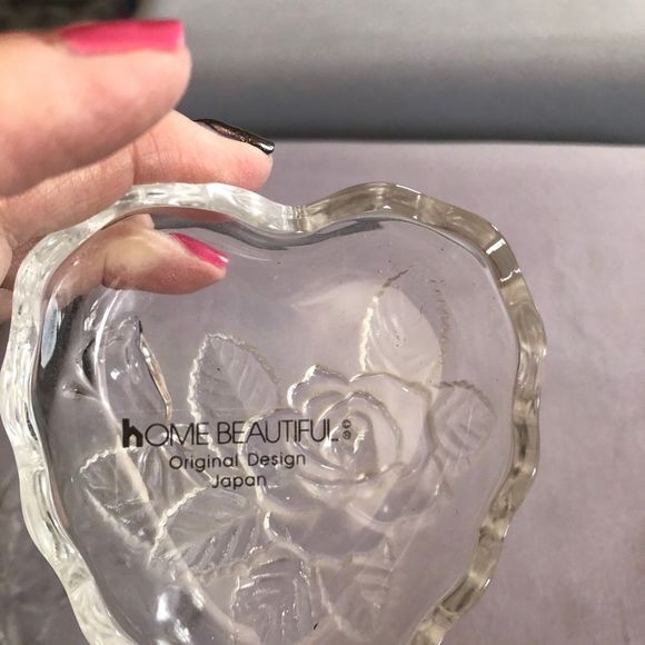 Crystal Vintage  heart  container - Picture 3 of 8